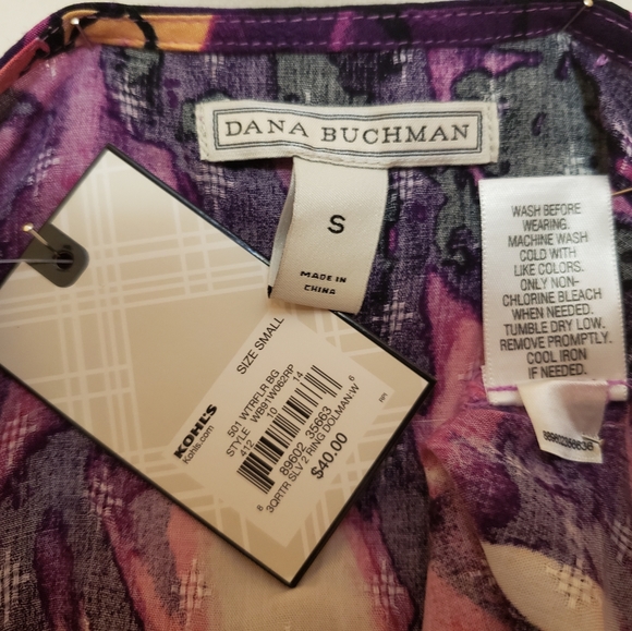 NWT Dana Buchman Loose Flowing Top - Picture 6 of 6